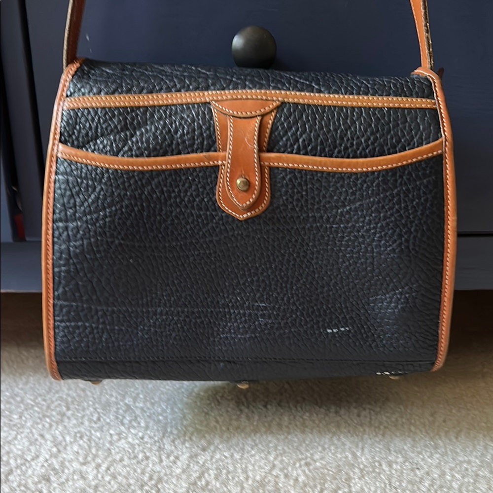 Classic Vintage Dooney & Bourke  Black and Brown Leather Bag - Picture 3 of 8